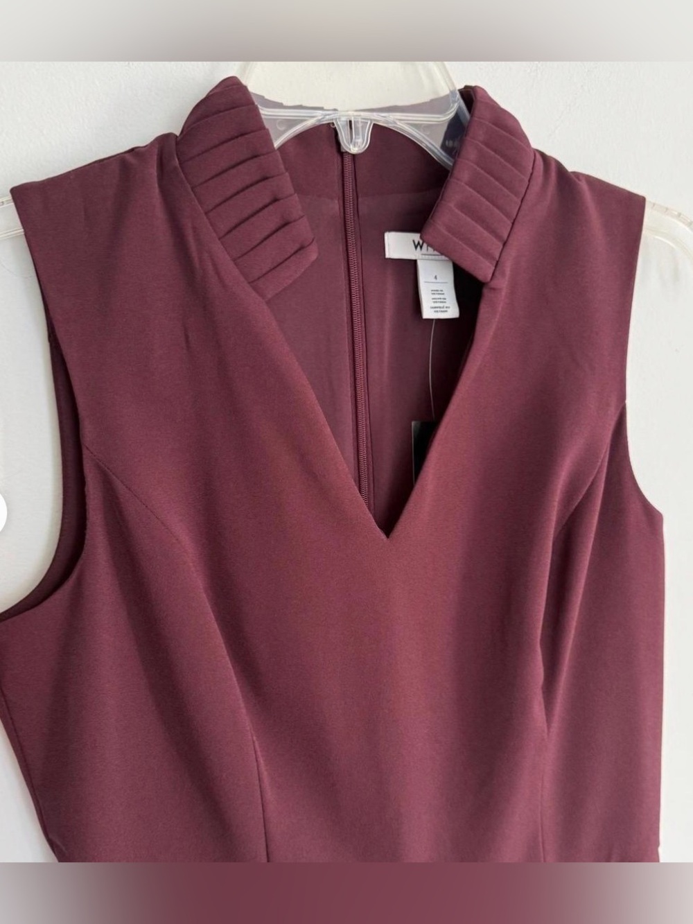 White House Black Market Maroon Jumpsuit Size 14